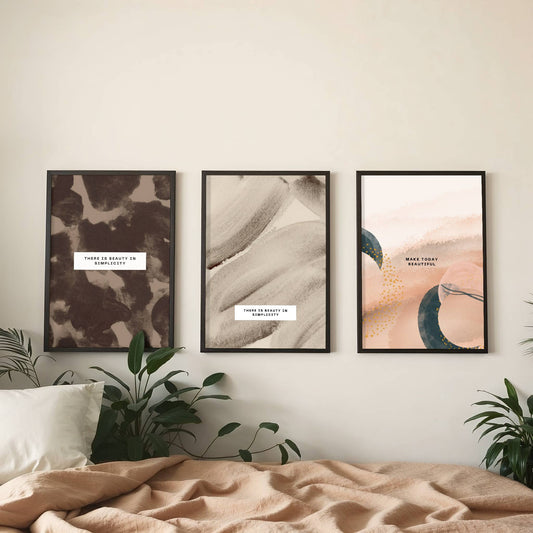 3 Framed Prints Mock up Template