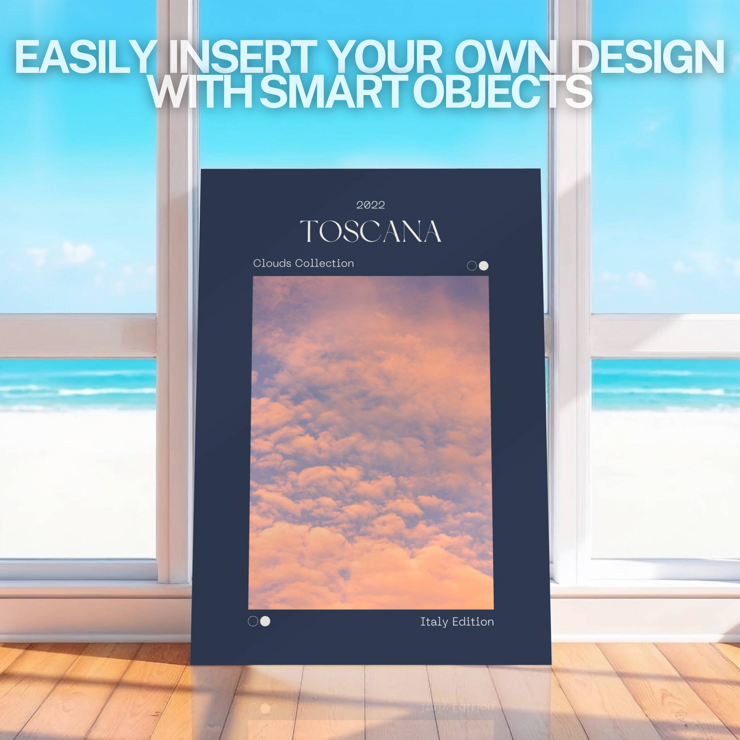 Summer Beach House Print Mock-up Template | DIN A