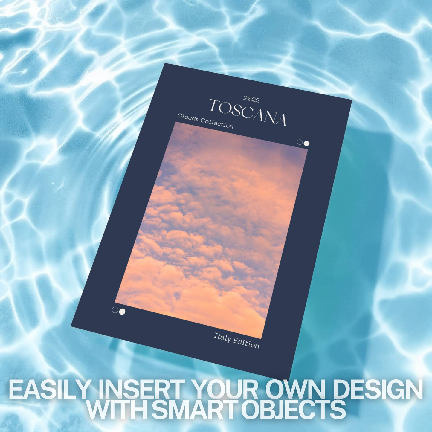 Print Floating in Water Mock-up Template | DIN A