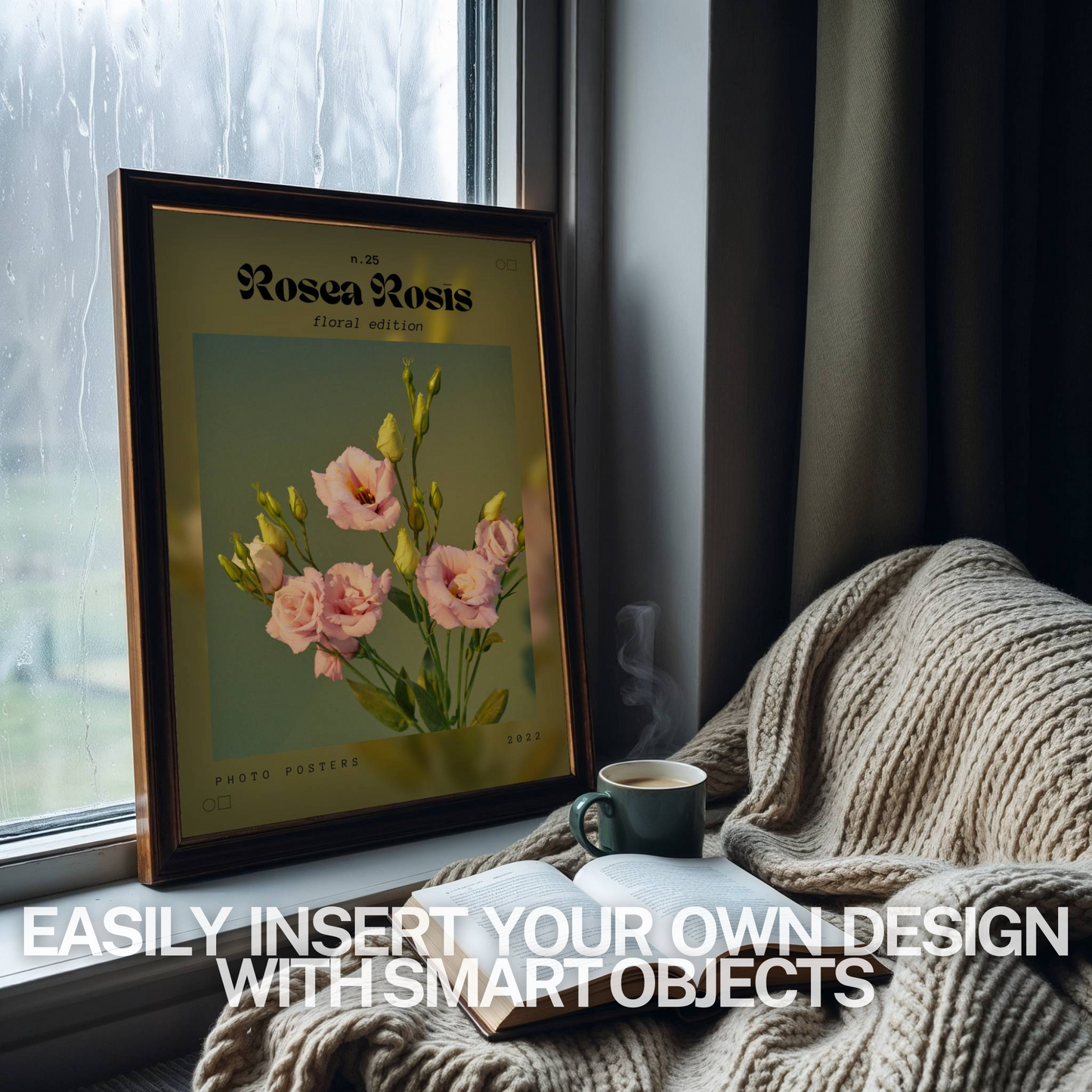 Frame on Cosy Windowsill Mock-up Template | DIN A