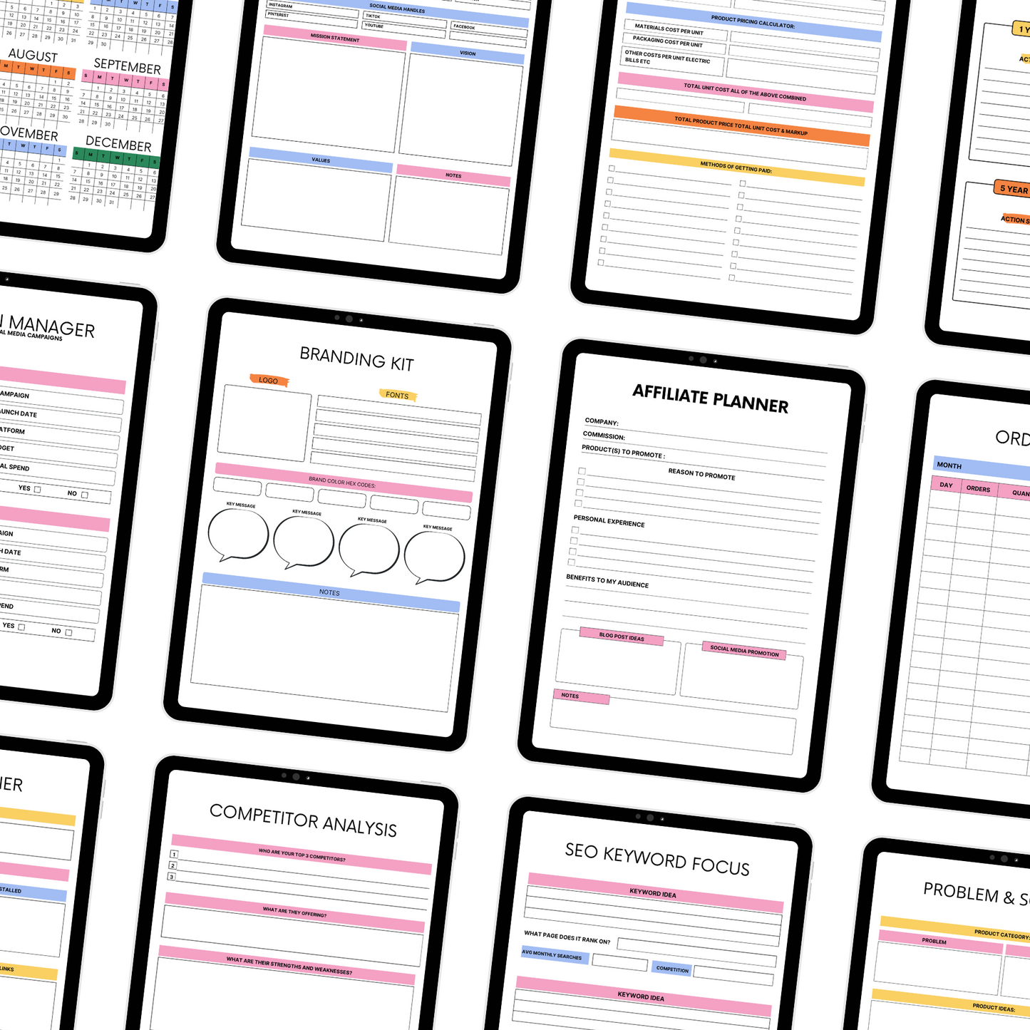 2025 Shopify Store Planner | Printable Small Business Tracker