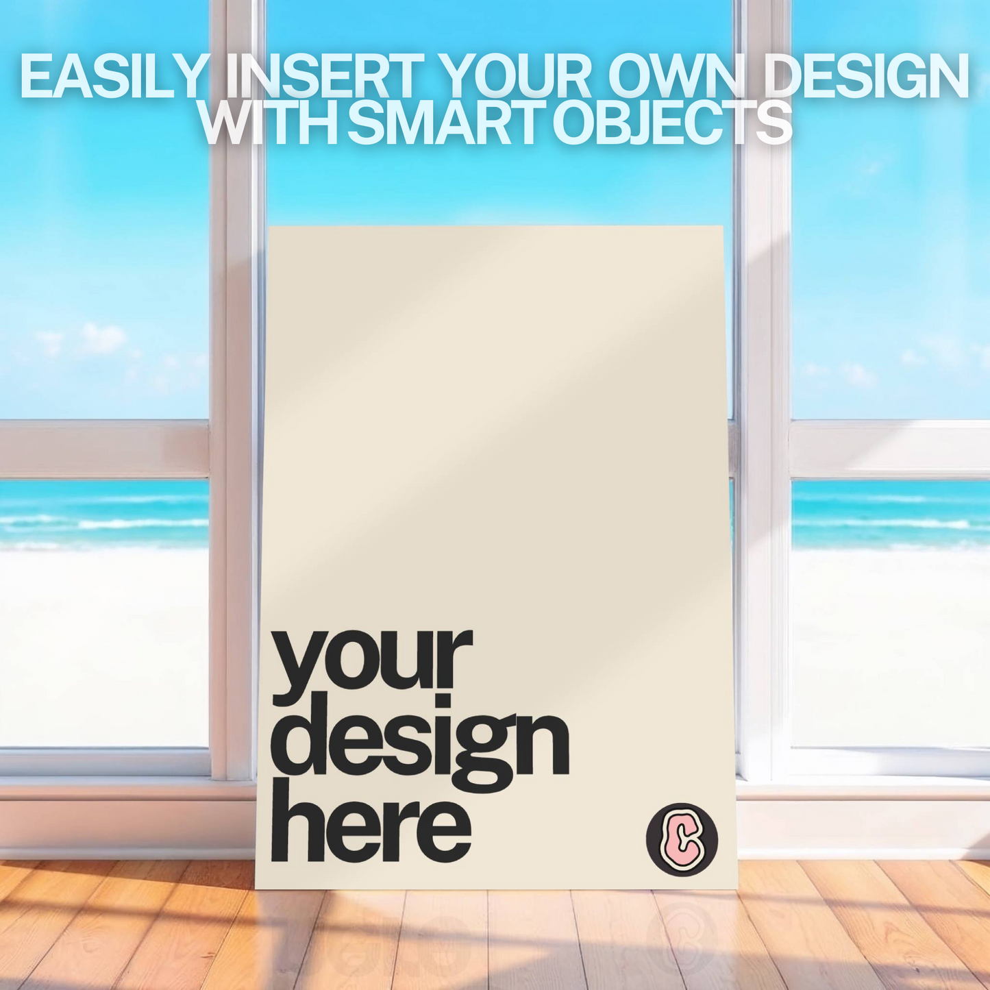 Summer Beach House Print Mock-up Template | DIN A