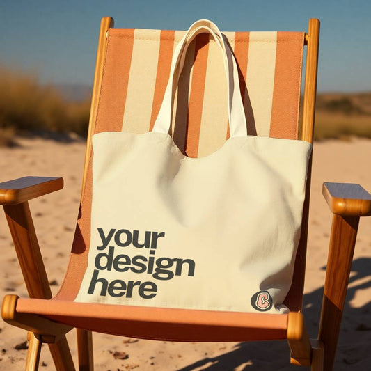 Tote Bag on Beach Chair