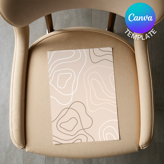 Print on Chair Mock up Template | Canva Compatible