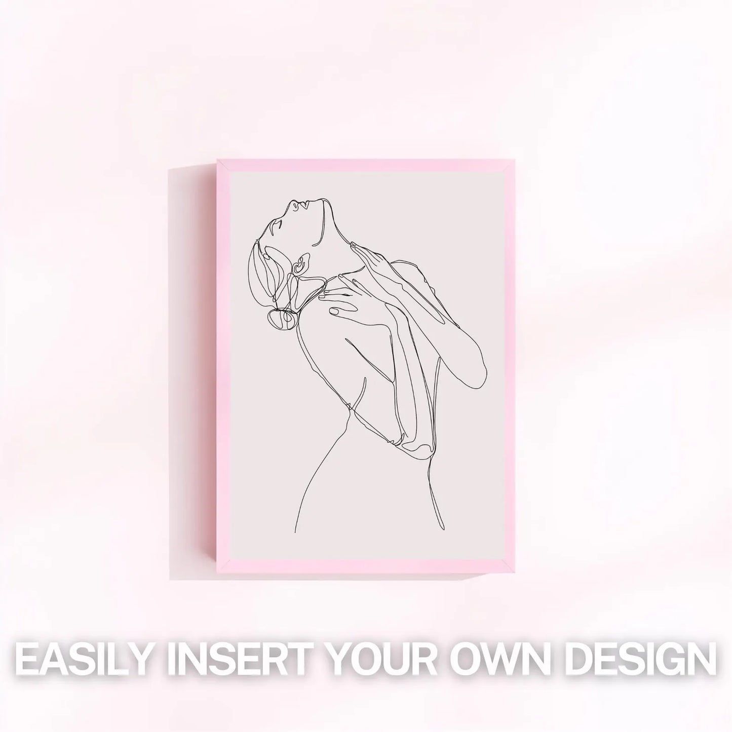 Minimal Pink Frame Mock up Template | Canva Compatible