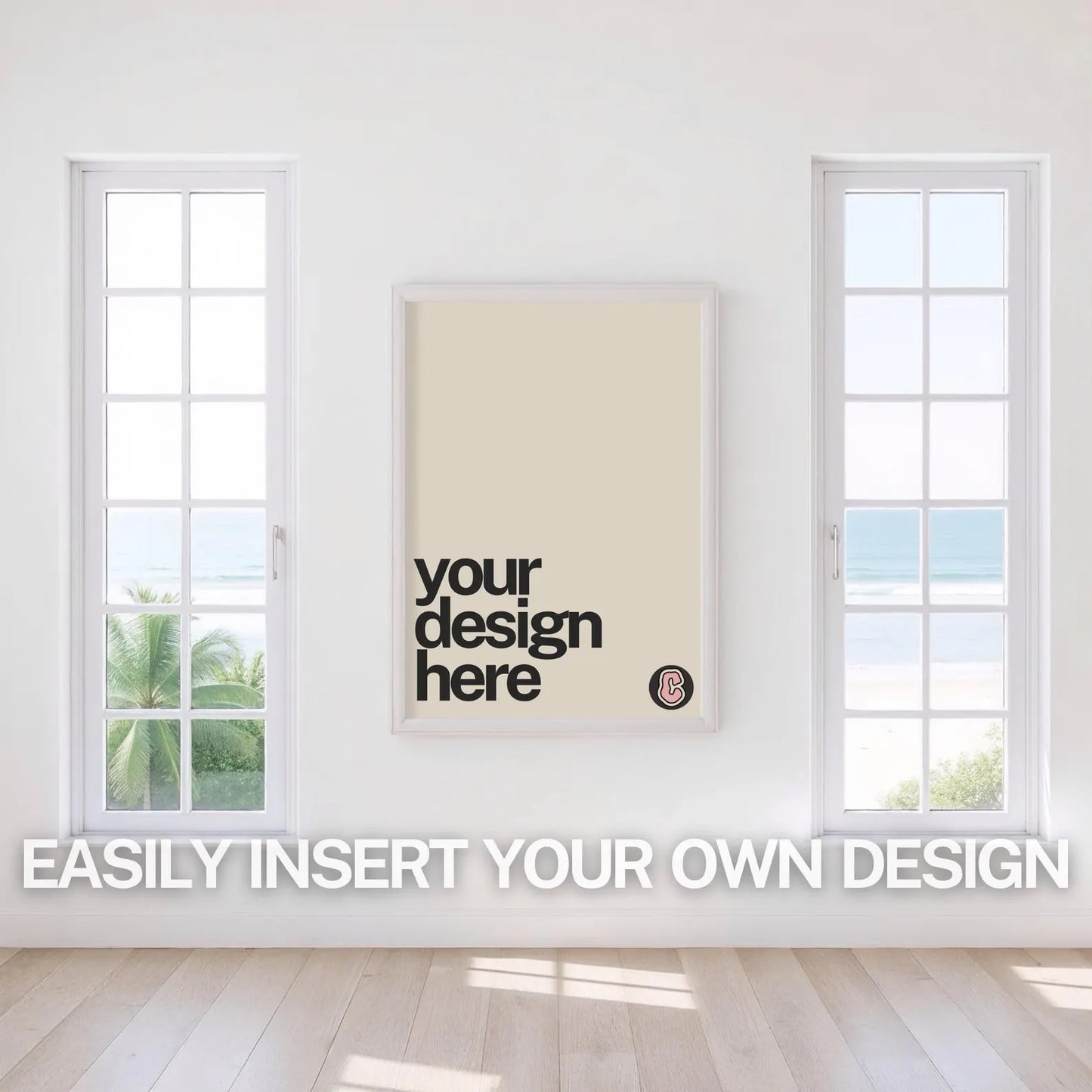 Beach House Frame Mock up Template | Canva Compatible